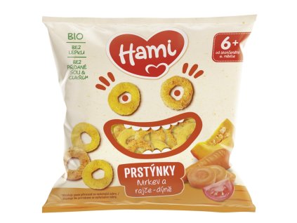 Hami prstýnky 20g mrkev rajče 6m+