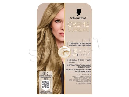 Creme Supreme 8-0 Přirozená světlá blond