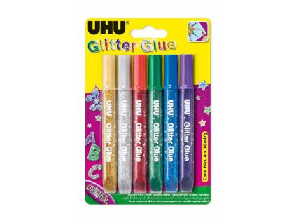 UHU Glue 6ks/bli Glitter Original