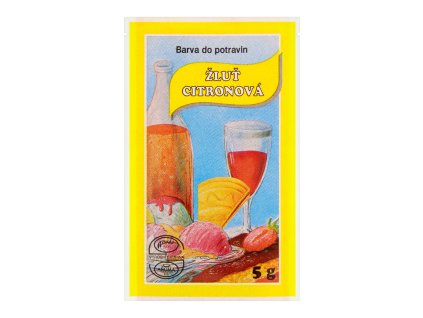 Barva potravin 5g prášková citronová
