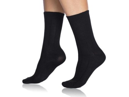 BAMBUS CASUAL SOCKS - Zimní bambusové ponožky - černá 39 - 42