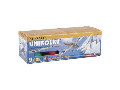 Unikolky modelář.barvy sada 9+1 lak mat