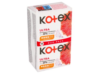 Kotex vložky (16ks/fol) DUO ultra normal