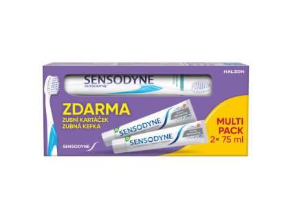 Sensodyne zubní pasta 2x75ml Extra Whitening + 1ks kartáček Gráti