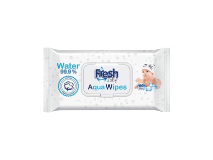 Fresh Baby Vlhčené ubrousky 60ks Cotton 99% Water 18+6gráti