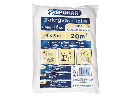 Zakrývací fólie 4m x 5m HDPE 12my