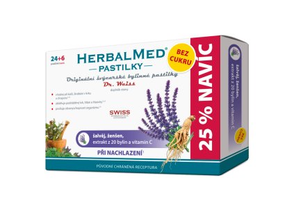 HerbalMed BEZ CUKRU past(24+6/kra)šalvěj