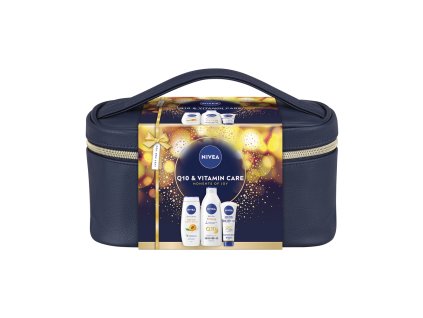 Kazeta: NIVEA W TM Q10 s Vit.C 400ml+SG Apricot 250ml+Krém na ruce Anti Age Q10 100ml Ks