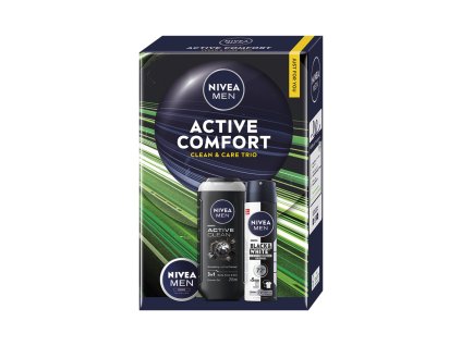 Kazeta: NIVEA M AP Sprej B&W Inv. Original 150ml+SG Active Clean 250ml+Krém MEN 30ml Ks