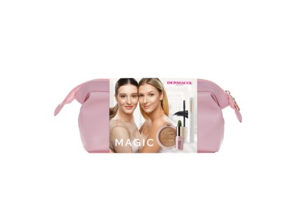 Dermacol dárková sada pro ženy MAGIC (rozjasňovač + rtěnka + řasenka)