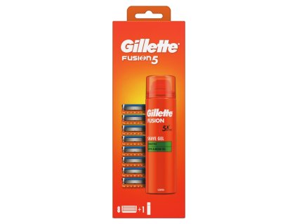 Gillette Fusion náhradní hlavice 8 ks  + gel na holení ZDARMA