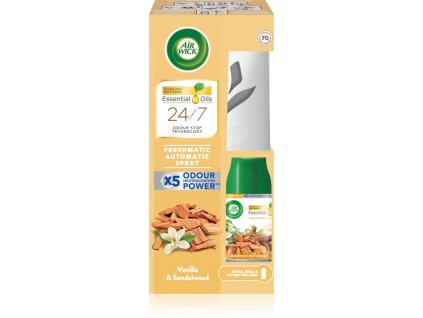 Air Wick FM strojek + náplň 250ml Vanilka a santalové dřevo Ks