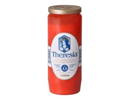 Theresia kompozitní svíčka 230g ~3,5dne červená