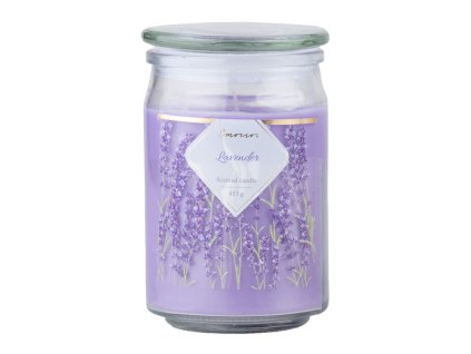 Emocio vonná svíčka ve skle Lavender se skleněným víčkem 93x142mm