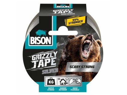 BISON lepicí páska GRIZZLY TAPE 10 m stříbrná