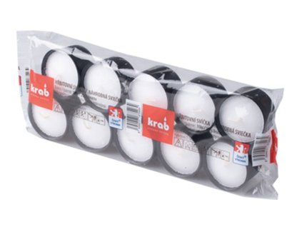 Iluminační svíčka 25g 6h. 10ks černé lisované