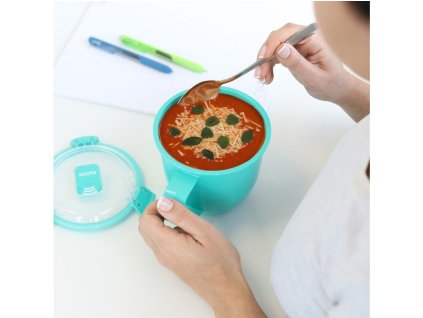 Sistema Hrnek na polévku a dušené pokrmy Microwave Large soup mug 900 ml, mix barev