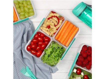 Sistema Dělený svačinový box To Go Quad Split 1,7 l, mátová