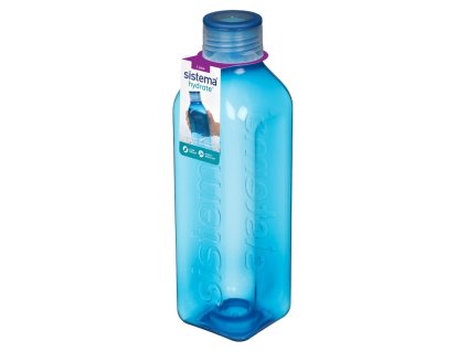 Sistema Hranatá láhev se šroubovacím víčkem Hydrate Square 1 l, modrá