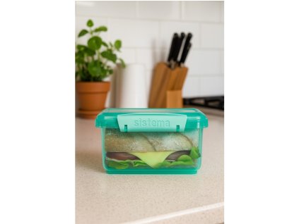 Sistema Dělený svačinový box Lunch Plus 1,2 l, mátová