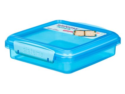 Sistema Svačinový box na toast Lunch Sandwich 450 ml, modrá