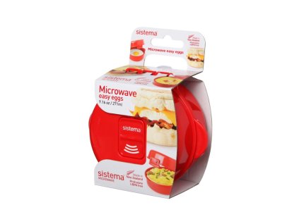 Sistema Dóza na vaření vajec Microwave easy eggs 271 ml, červená