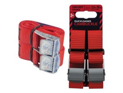 QUICKLOADER® Cambuckle 300 kg • 2,5 m x 20 mm • 2-pack