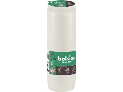 Bolsius kompozitní svíčka 340g 110h. bílá víčko papír