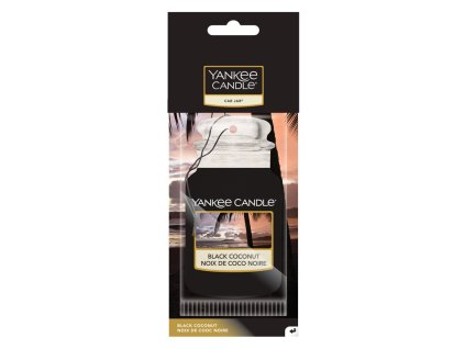YANKEE CANDLE BLACK COCONUT VŮNĚ DO AUTA - PAPÍROVÁ AUTO VISAČKA