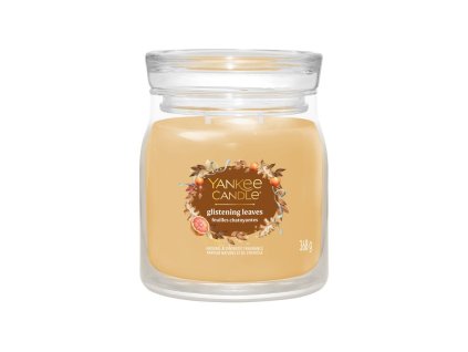 YANKEE CANDLE GLISTENING LEAVES SIGNATURE STŘEDNÍ