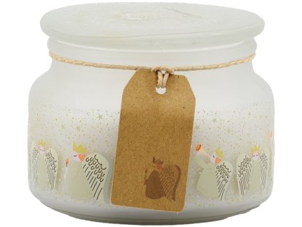 Emocio Vonná svíčka ve skle Golden Angels 100×79 mm se skleněným víčkem