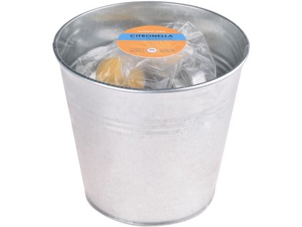 Citronella čajová svíčka v plechovém kyblíku  40 ks