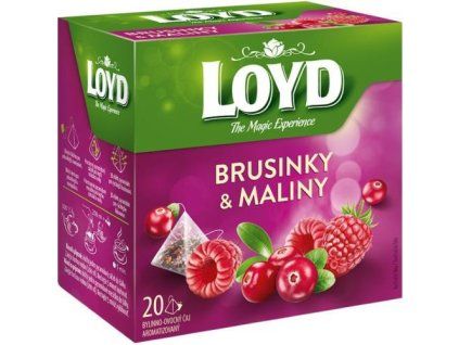 Loyd Tea pyramida brusinky +maliny 40g