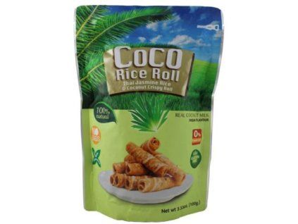 COCO crispy rice roll with flavour pandan 100g