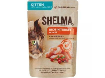 Shelma kapsička kitten krůta +brusinka 85g