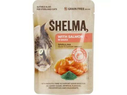 Shelma kapsička losos +spirulina k 85g
