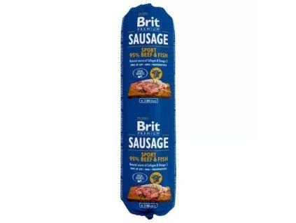 Brit sausage beef + fish-sport formula 800g