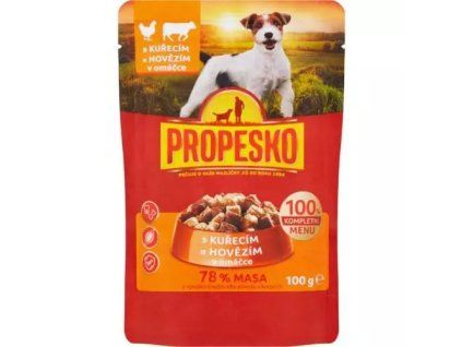 Propesko kapsička hovězí+kuře p 100g