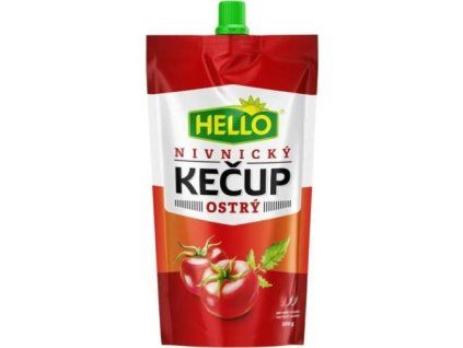 HELLO kečup ostrý 200g kapsička