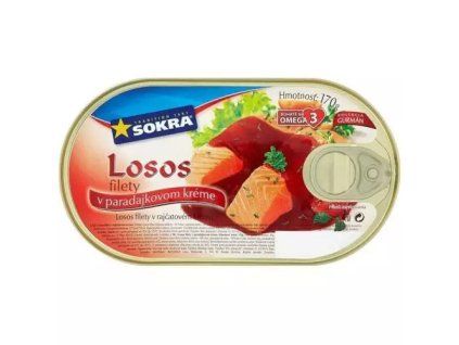 Sokra losos filety v tomatě 170g