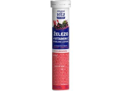 Maxi Vita šumivé tablety železo vitamin c 80g