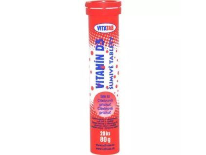Vitatab šumivé tabletky vitamín d3 80g