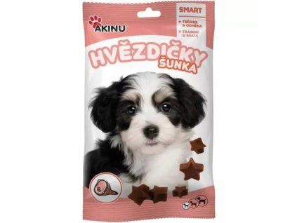Akinu Hvězdičky pamlsky šunka 60g