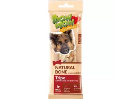 BowWow naturální kost 1ks s dršťkami 24g