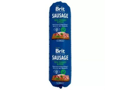 Brit sausage turkey + pea 800g