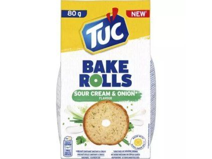 TUC bake rolls sour cream onion 80g
