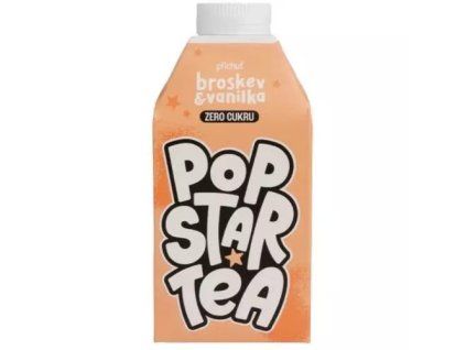 Popstar Tea ledový čaj broskev vanilka zero 0,5L