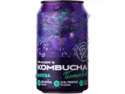 Pragers kombucha matcha 0,33L plech