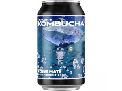 Pragers kombucha yerba maté 0,33L plech