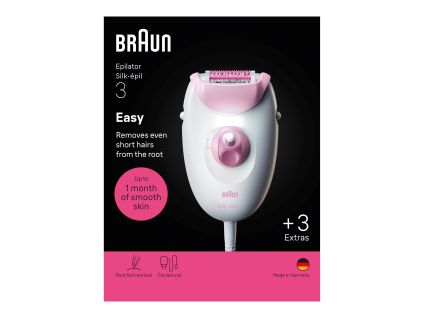 Braun Silk épil 3 Epilátor 3-033 Růžový